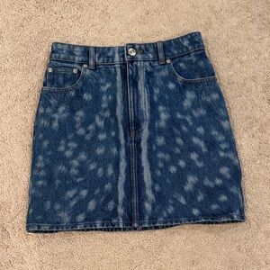 Burberry Blue Denim Mini Skirt